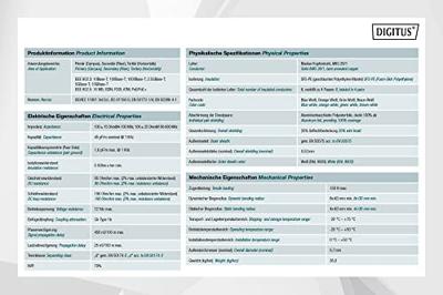Digitus DK-1743-VH-305-MF-W Netwerkkabel CAT 7 S/FTP 8 x 0.4 mm Wit 305 m Digitus DK-1743-VH-305-MF-W Netwerkkabel CAT 7 S/FTP 8 x 0.4 mm Wit 305 m