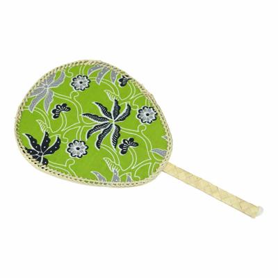 Waaier van Stof Pandan Groen-Blauw