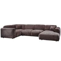 WOOOD Hoekbank 'Cloud' Links, Chenille, kleur Warm Bruin - thumbnail