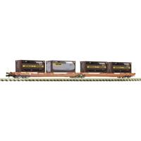 Fleischmann 6660052 N dubbele tasje met scharnierwagen T3000e van de Wascosa - thumbnail