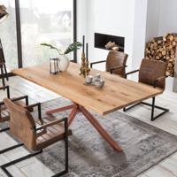 Artistiq Eettafel 'Dashawn' Eikenhout, 200 x 100cm, kleur Bruin - thumbnail