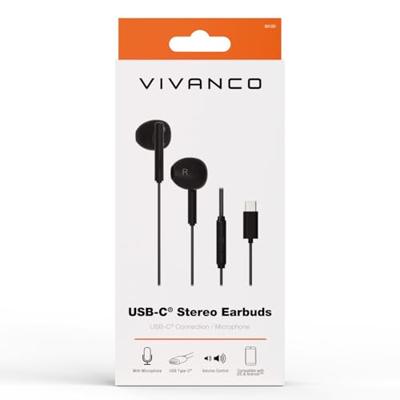 Vivanco USB Type-C Capsule in-ear stereo headset, wired
