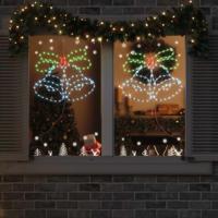 Kerstbel met 144 LED Multikleur 56 x 46 cm PVC - thumbnail