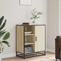 Dressoir 62x35x76 cm bewerkt hout sonoma eikenkleurig - thumbnail