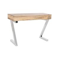 Meubelset Home ESPRIT Bruin Zilverkleurig Staal Mangohout 110 x 40 x 76 cm (3 Onderdelen) - thumbnail