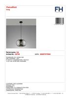Fischer & Honsel Hanglamp Ink met smoke glas 60738 - thumbnail