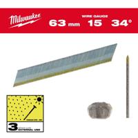 Milwaukee Nagels 15 Ga | 34° | 63mm | RVS | VE=2200 - 4932492581 - thumbnail