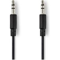 Stereo-Audiokabel, Spiraal | 3,5 mm Male - 3,5 mm Male | 1,0 m | Zwart - thumbnail