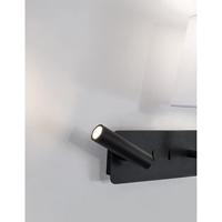 Lyora WandlampSavona zwart met witte kap - 9919151 - thumbnail