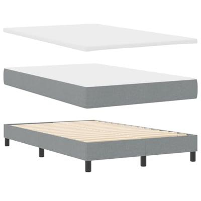 Boxspringbed met matras met matras Lichtgrijs 120 x 200 cm Stof