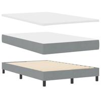 Boxspringbed met matras met matras Lichtgrijs 120 x 200 cm Stof - thumbnail