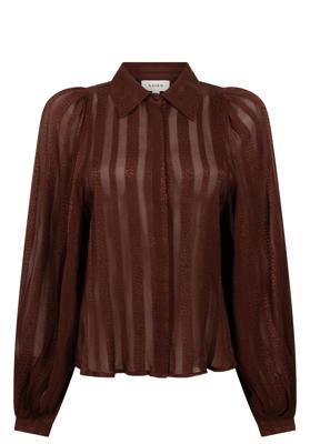 Aaiko Rose Stripes Vis 515 Blouse 191317 Spicy Chocolate