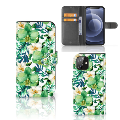 iPhone 12 | 12 Pro (6.1") Hoesje Orchidee Groen