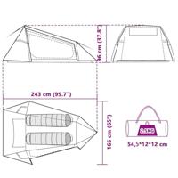 VidaXL Tunneltent 2-persoons waterdicht verduisterend stof wit - thumbnail