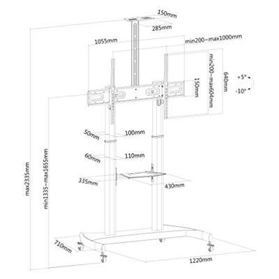 Neomounts PLASMA-M1950E verrijdbaar meubel Neomounts PLASMA-M1950E verrijdbaar meubel