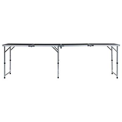 VidaXL Campingtafel inklapbaar 240x60 cm aluminium grijs