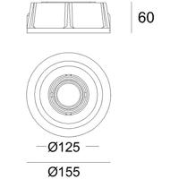 Deko Light Einbauring 150 GU5.3 110503 Plafondinbouwring LED, Halogeen GU5.3, MR16 50 W Wit - thumbnail
