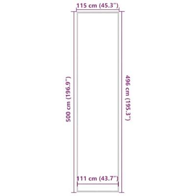 Deurmat 115x500 cm zwart