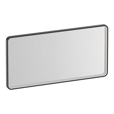 Brauer Sapphire Spiegel - Rechthoekig met Afgeronde Hoeken - 100 cm - met Gunmetal Frame - met Directe LED-Verlichting - Dimbaar en met Kleurfunctie - met Afstandsbediening