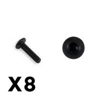 FTX - Outback Button Head Screw M2*8 (8) (FTX8228) - thumbnail