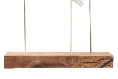 Decoratieve figuren DKD Home Decor Bruin Wit Ijzer Mangohout Vogels (32 x 10 x 51 cm)