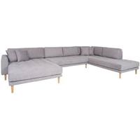 House Nordic - U-Bank Lichtgrijs - Open Einde Links - 370x220x76cm - thumbnail