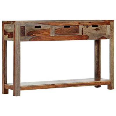Wandtafel met 3 lades 120x30x75 cm massief acaciahout