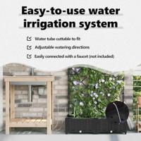 Tuin Bloempot 2 pcs Zwart Staal - thumbnail