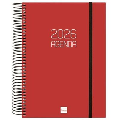 Agenda Finocam OPAQUE Bordeaux A5 15,5 x 21,2 cm 2026