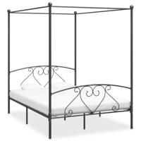 Hemelbedframe metaal grijs 160x200 cm - thumbnail