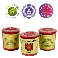 Geurkaarsje Votief 1e Chakra - thumbnail