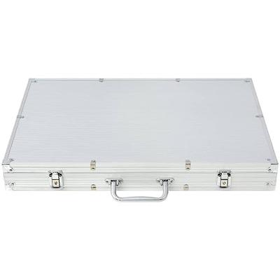 Pokerset met 1000 laser chips aluminium