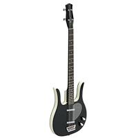 Danelectro 58 Longhorn Black elektrische basgitaar - thumbnail
