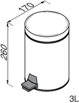 Pedaalemmer Geesa Hotel Vrijstaand 3 Liter Zwart