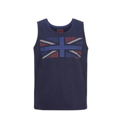Charles Colby singlet EARL FENTON Plus Size met printopdruk donkerblauw Charles Colby singlet EARL FENTON Plus Size met printopdruk donkerblauw