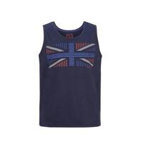 Charles Colby singlet EARL FENTON Plus Size met printopdruk donkerblauw - thumbnail
