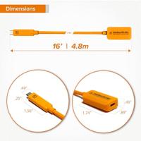Tethertools TetherBoost Pro USB-C Core Controller Extension Cable- Orange - thumbnail