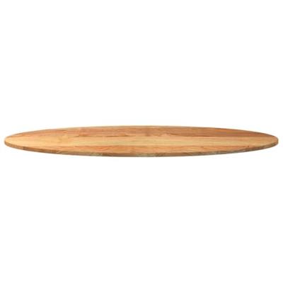 Tafelblad 140x60x2 cm ovaal massief eikenhout lichtbruin