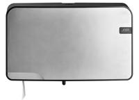 Toiletpapierdispenser Quartzline Q5 jumbo klein duo zilver 441097 - thumbnail
