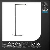 SLV Led vloerlampWorklight kantoor 195cm zwart - 1005390 - thumbnail