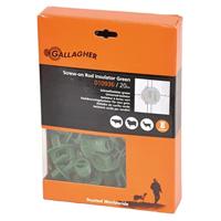 Gallagher Schroefisolator Groen voor paal ø 8,5-13mm (20) - 010936 010936 - thumbnail