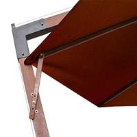Zweefparasol met paal 3,5x2,9 m massief vurenhout terracotta - thumbnail
