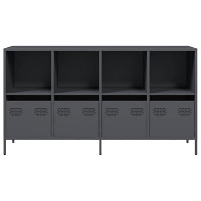 Dressoir 135x39x73,5 cm koudgewalst staal antracietkleurig