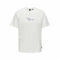 Heren-T-Shirt met Korte Mouwen Only & Sons Onskye Reg Wit - Maat: L - thumbnail