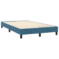 Boxspring met matras en LED fluweel donkerblauw 120x210 cm - thumbnail