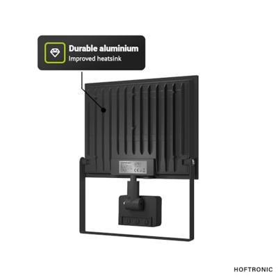 Lumos LED Breedstraler - met Bewegingssensor en Schemerschakelaar - 50 Watt - 4770 lumen - 4000K neutraal wit - IP65 waterdicht