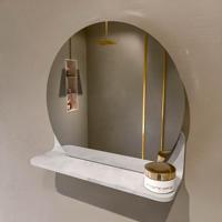 MONDIAZ SPOT spiegel rond 40cm met Spiegelplanchet kleur Opalo. - thumbnail