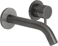 Saqu Eurotrend 2-gats inbouw wastafelmengkraan inclusief inbouwdeel gunmetal - thumbnail