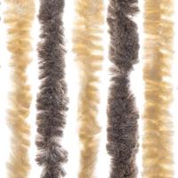 VidaXL Vliegengordijn 118x220 cm chenille donkerbruin en beige - thumbnail