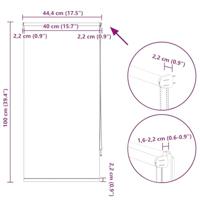 VidaXL Rolgordijn verduisterend 40 x 100 cm wit - thumbnail